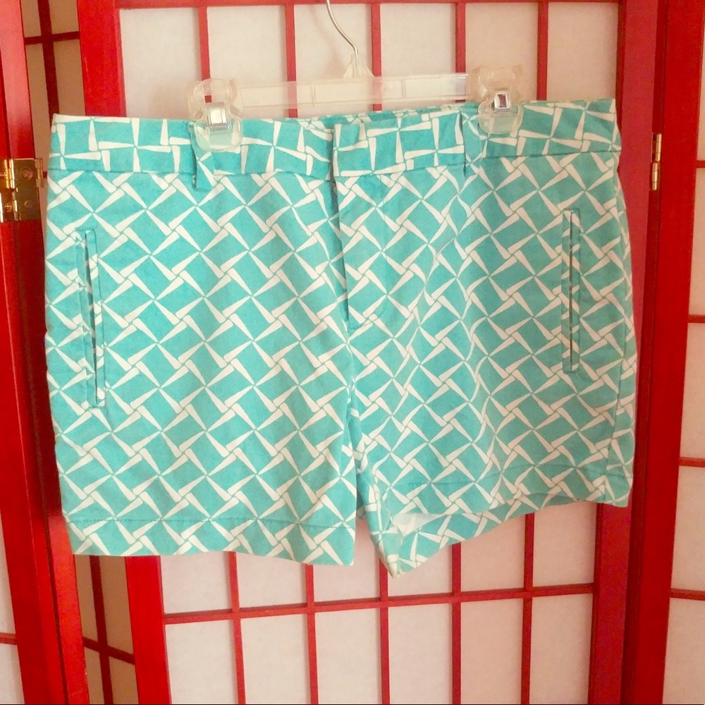 JCPenny Blue Geo Print Shorts